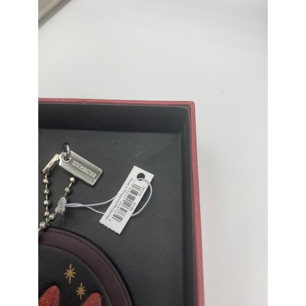 NWT Coach 78027B Wizard Of Oz Boxed Ruby Slippers Hangtag Bag Charm BLACK Silver - Picture 6 of 11